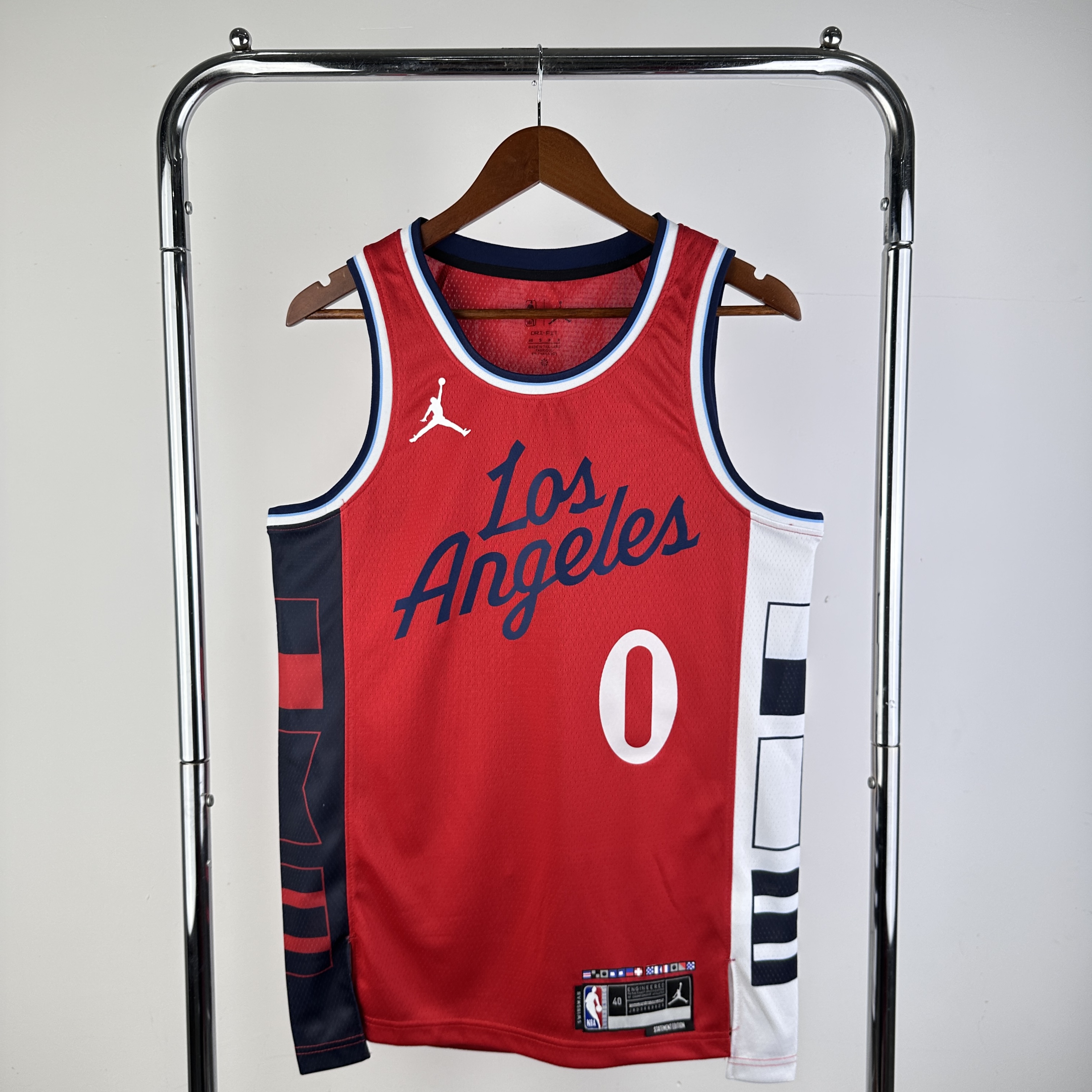 Men Los Angeles Clippers #0 Westbrook Red Season 2024 NBA Jersey